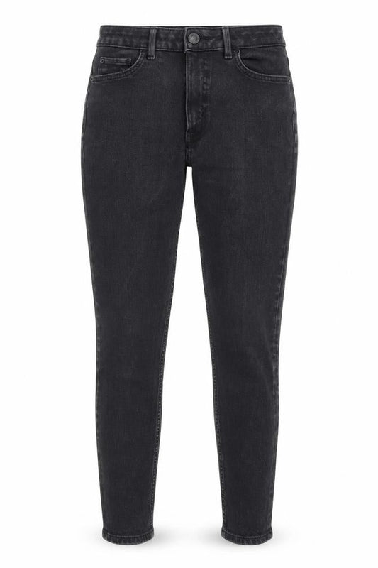 Marks & Spencer Womens Black Cotton Skinny Jeans Size 8 L25 in Regular Zip - Ankle Grazer