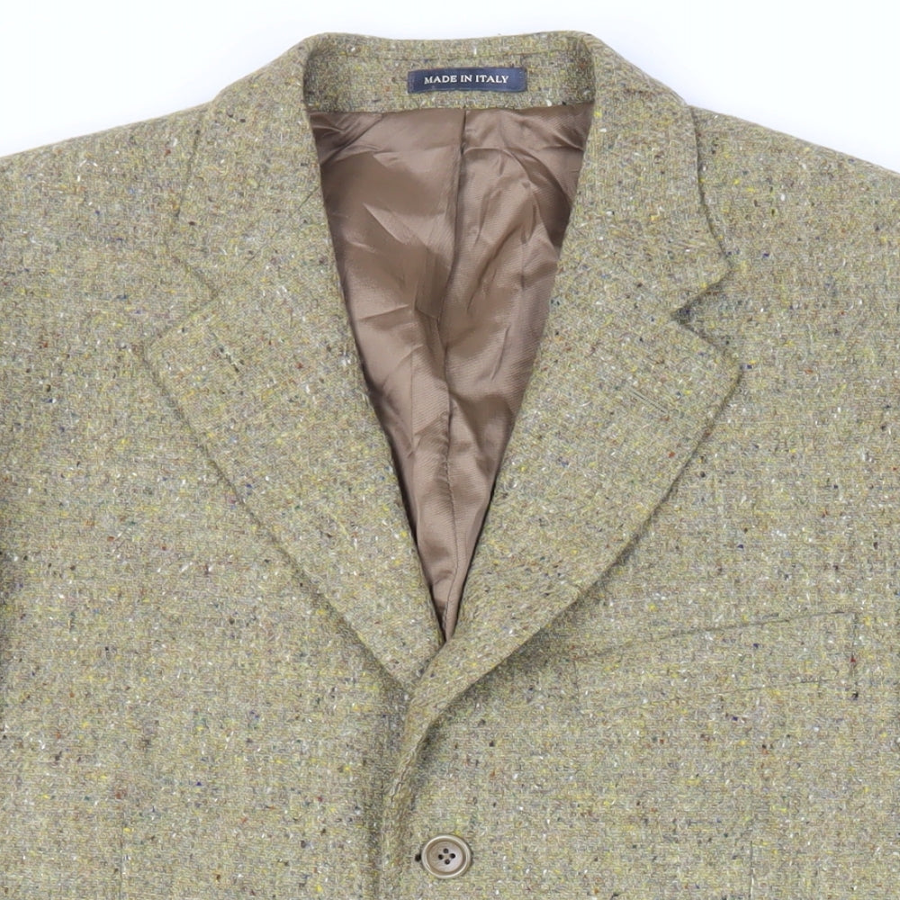 Marks and Spencer Mens Green Jacket Blazer Size 40 Button