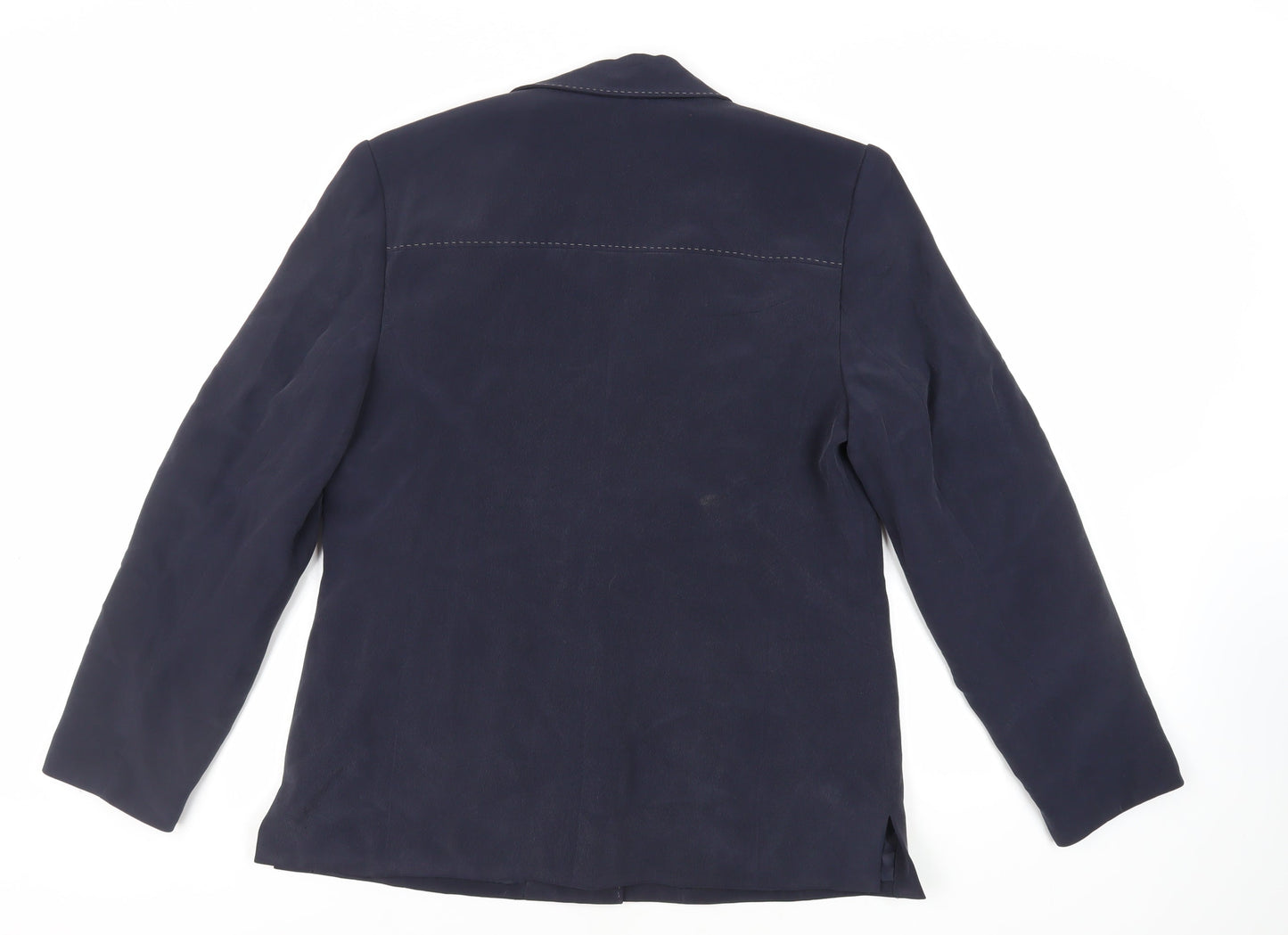 Talbots Womens Blue Jacket Blazer Size 10 Button