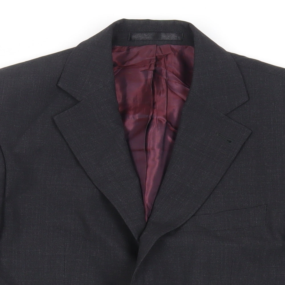 Tom English Mens Black Polyester Jacket Suit Jacket Size 36 Regular