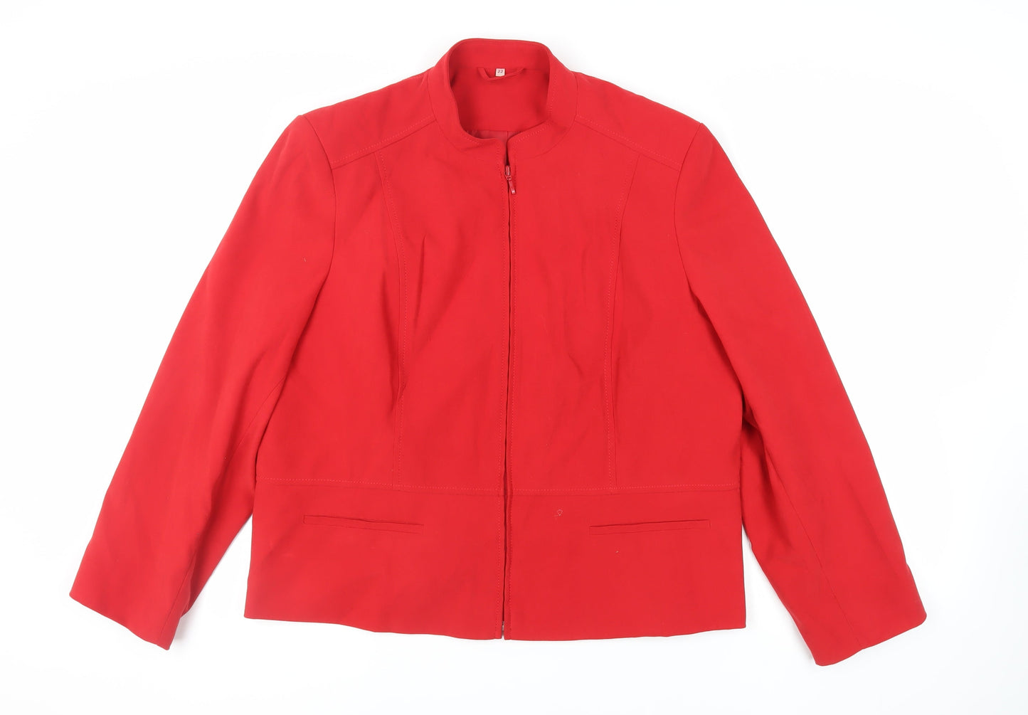 EWM Womens Red Jacket Size 22 Zip