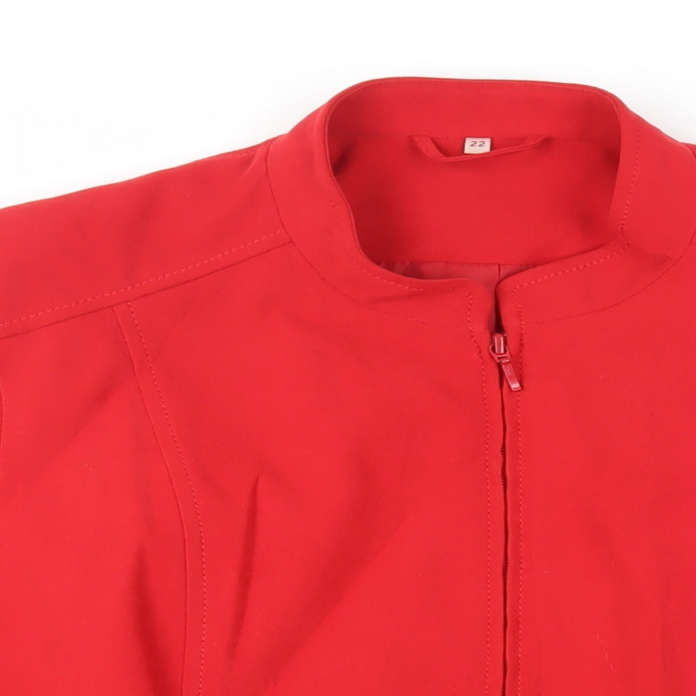 EWM Womens Red Jacket Size 22 Zip