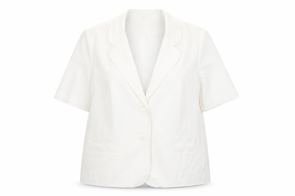 EWM Womens White Jacket Blazer Size 22 Button