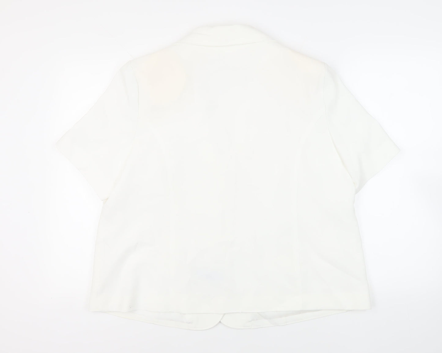 EWM Womens White Jacket Blazer Size 22 Button