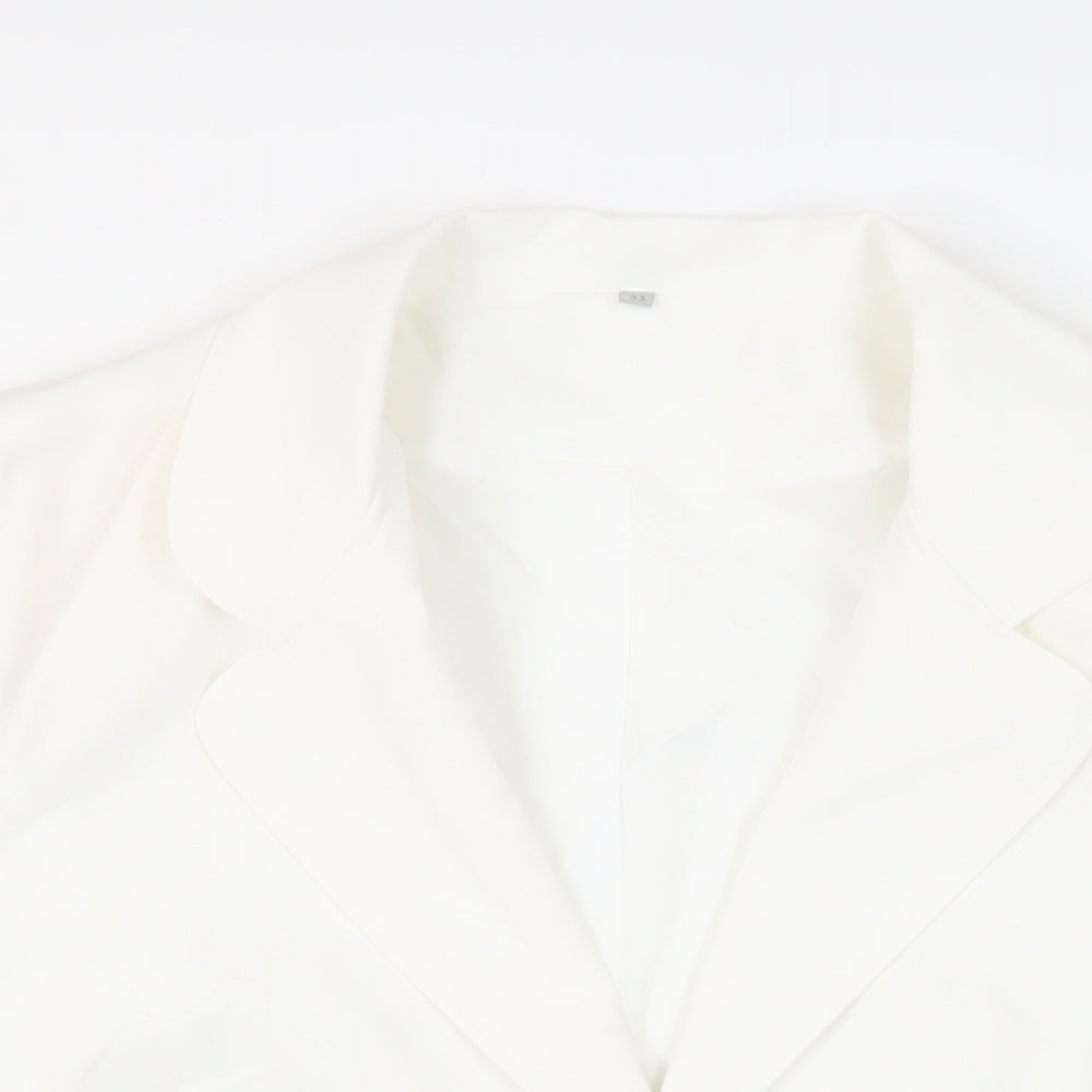EWM Womens White Jacket Blazer Size 22 Button