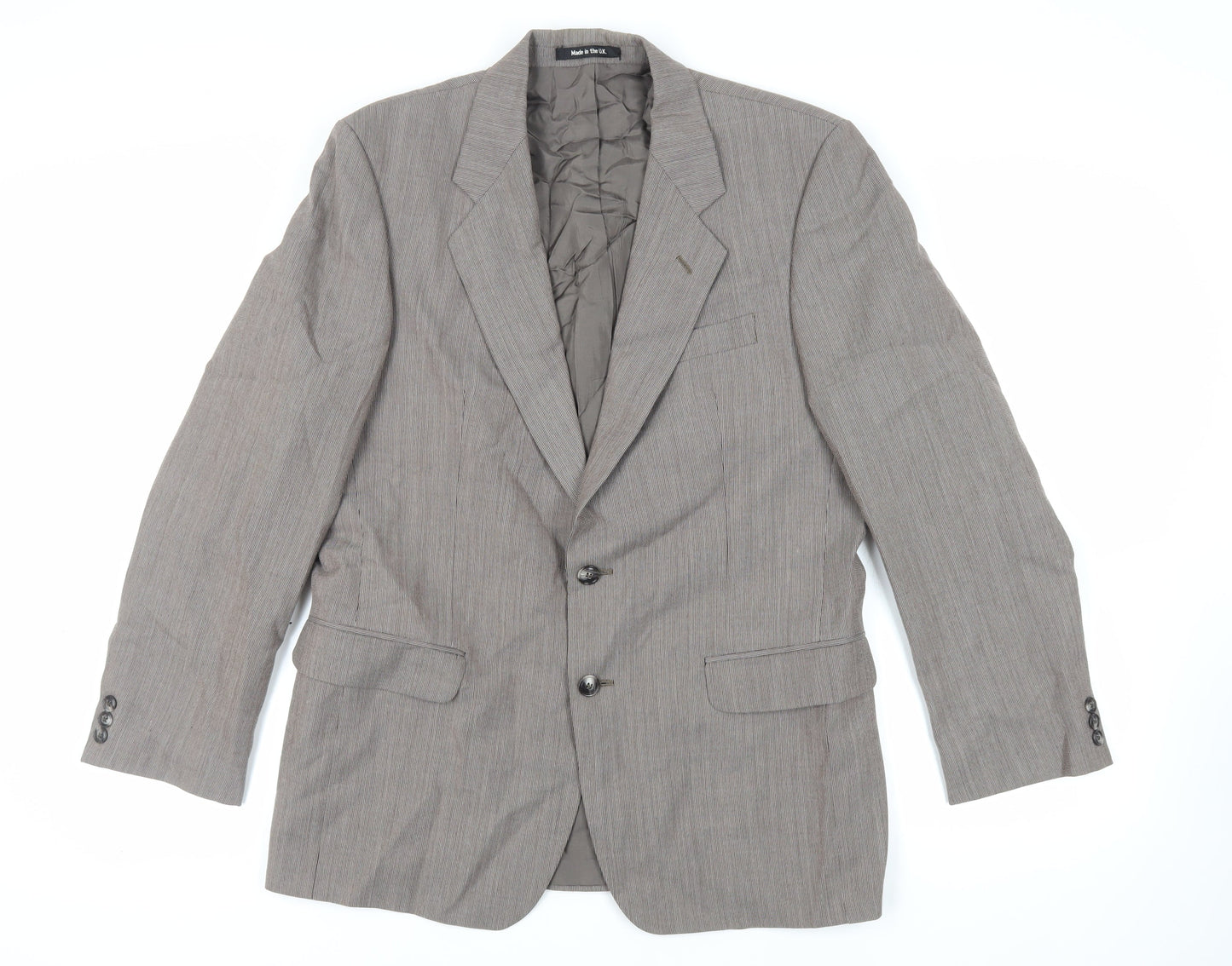 St Michael Mens Brown Polyester Jacket Suit Jacket Size 40 Regular - Vintage