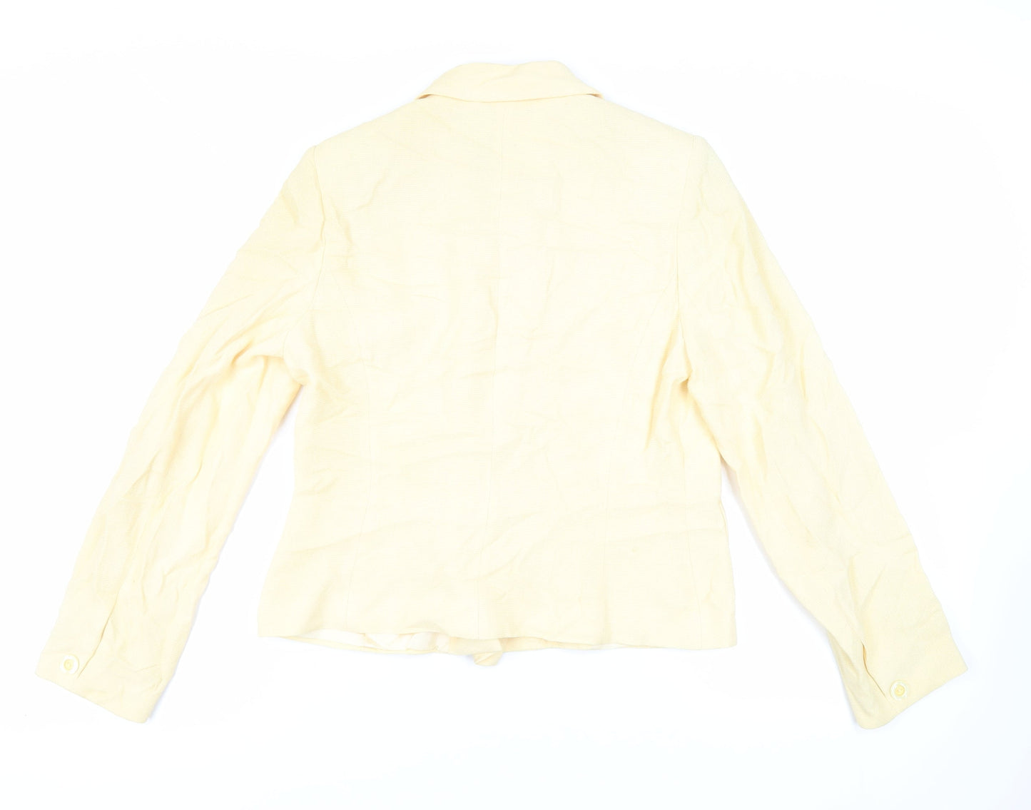 Oasis Womens Yellow Jacket Blazer Size 12 Button