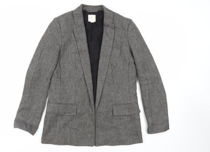 H&M Womens Grey Jacket Blazer Size 10 - Open