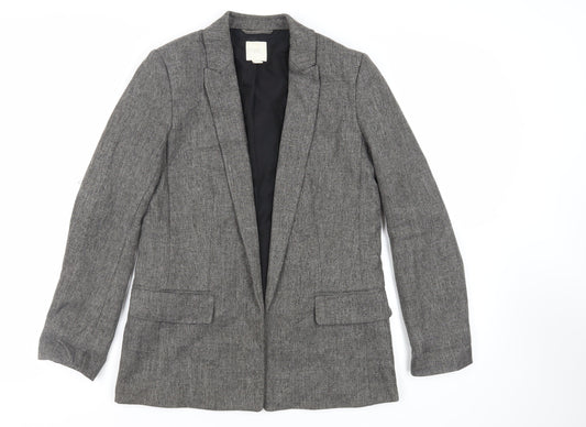 H&M Womens Grey Jacket Blazer Size 10 - Open