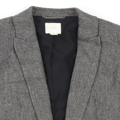 H&M Womens Grey Jacket Blazer Size 10 - Open