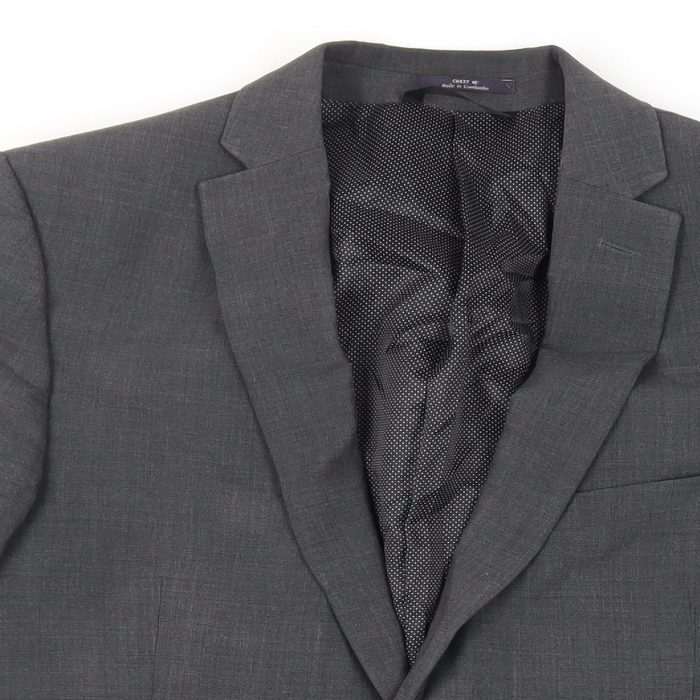 Marks and Spencer Mens Grey Wool Jacket Suit Jacket Size 40 Regular