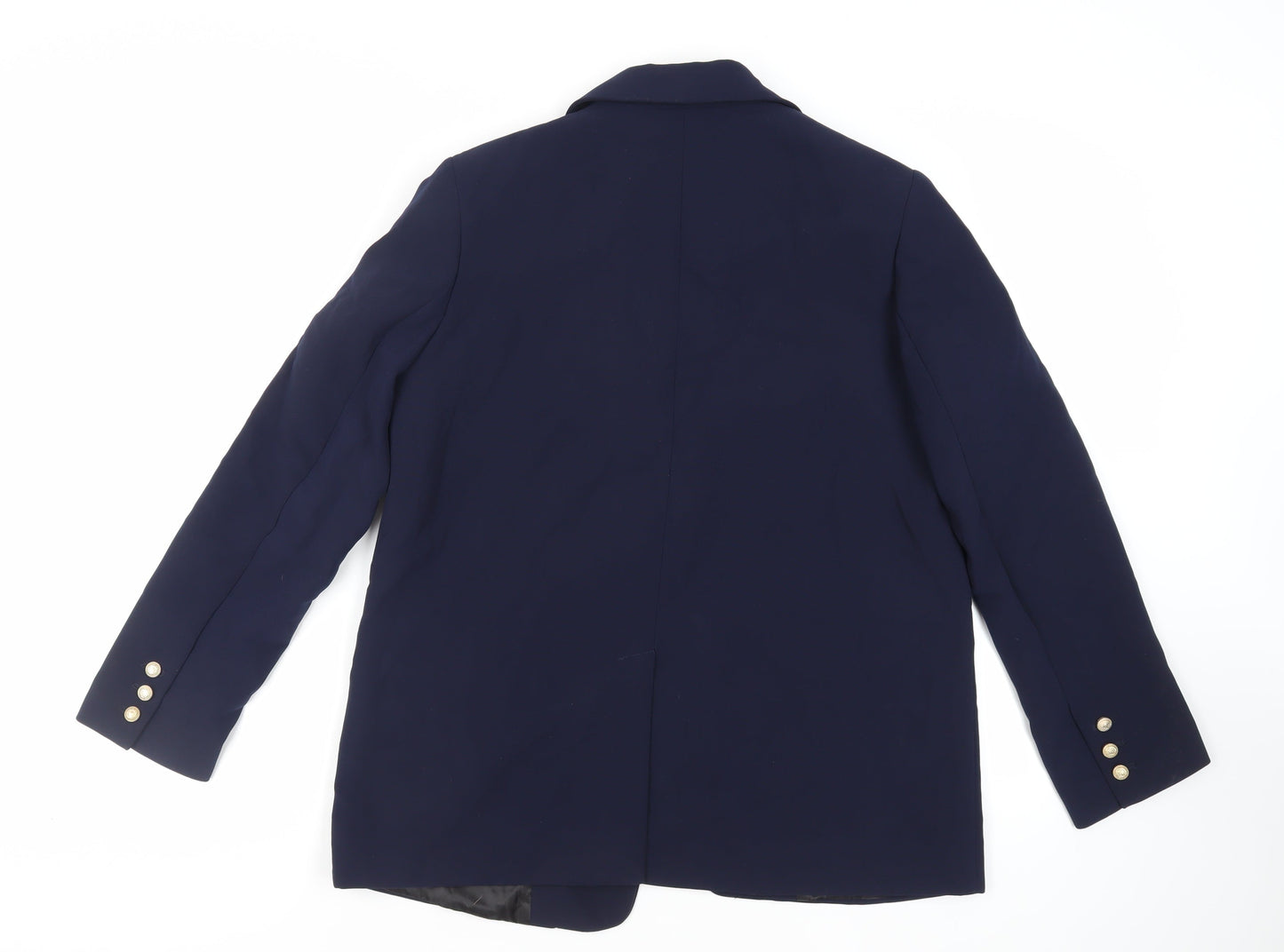 Zara Womens Blue Jacket Blazer Size M Button