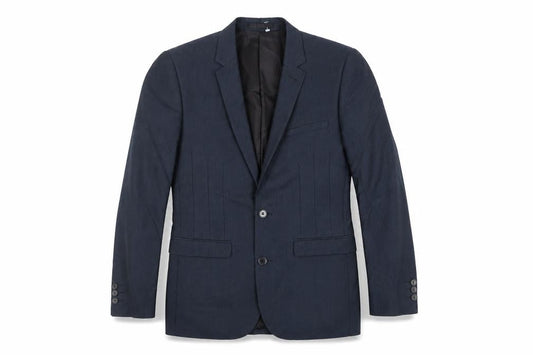 ONESIX5IVE Mens Blue Polyester Jacket Suit Jacket Size 34 Regular