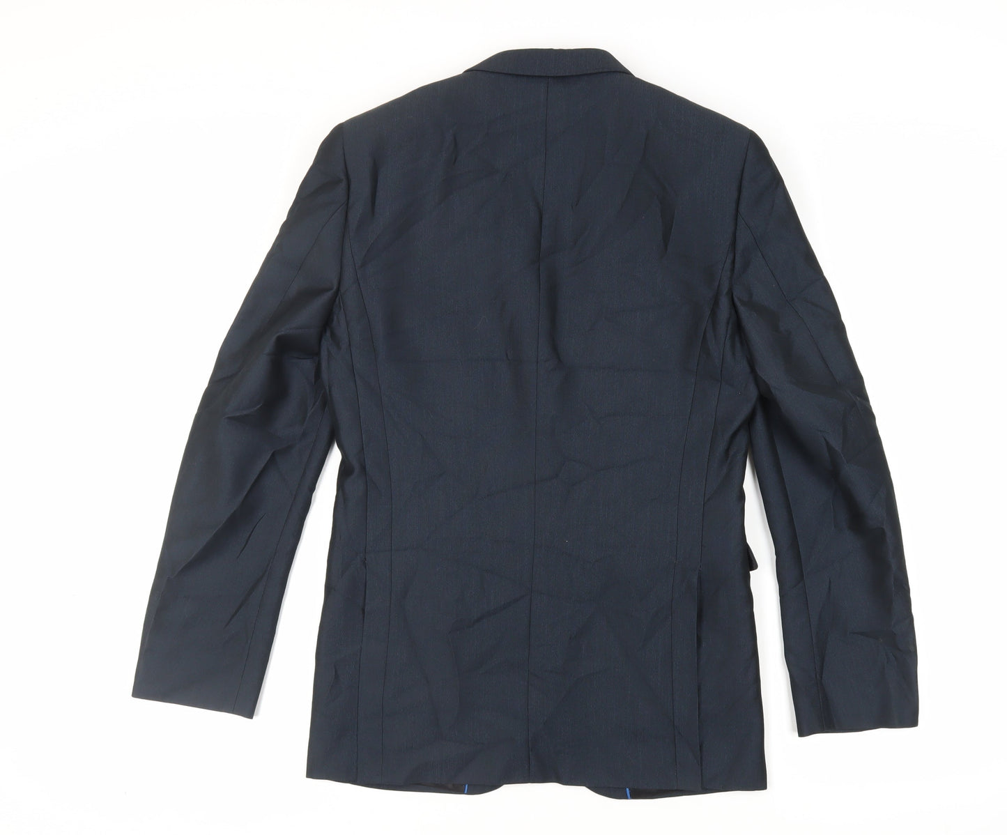 OneSixFive Mens Blue Polyester Jacket Suit Jacket Size 34 Regular