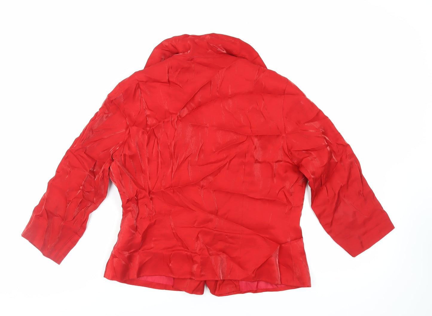 Apart Womens Red Jacket Size 14 Button - Vintage