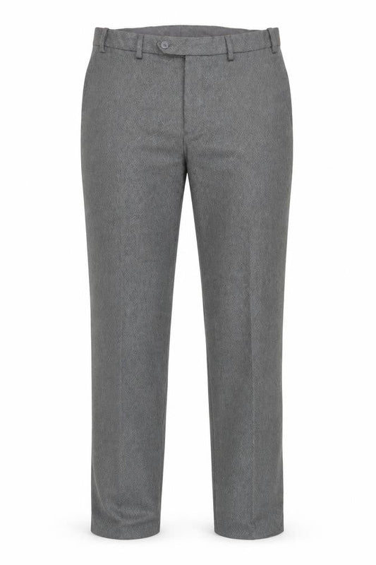 Marks & Spencer Mens Grey Polyester Dress Pants Trousers Size 34 in L33 in Regular Zip
