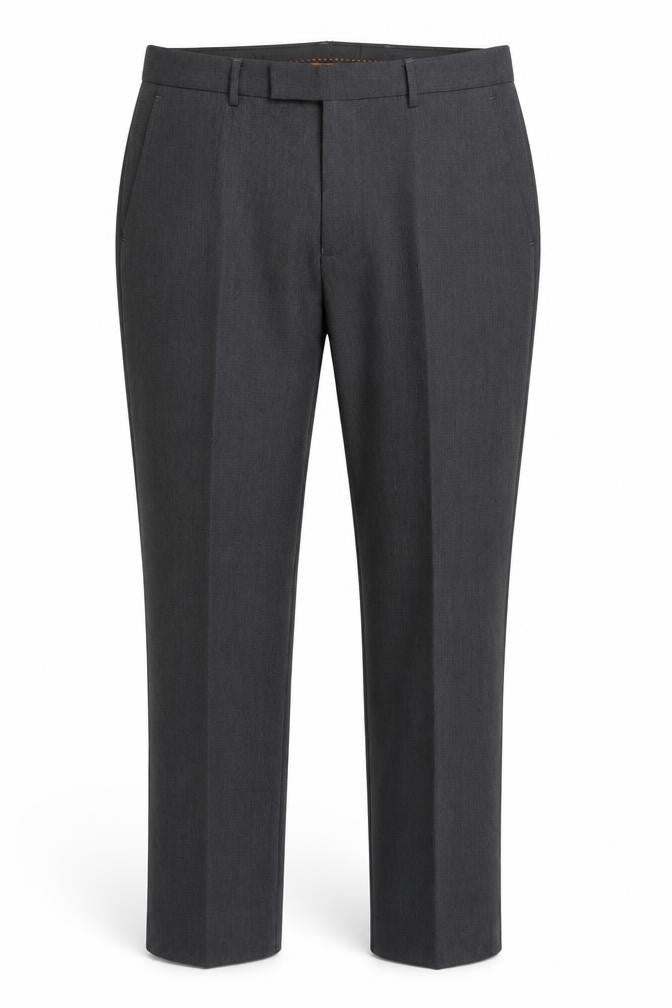 Greenwoods Mens Grey Polyester Dress Pants Trousers Size 36 in L29 in Regular Zip