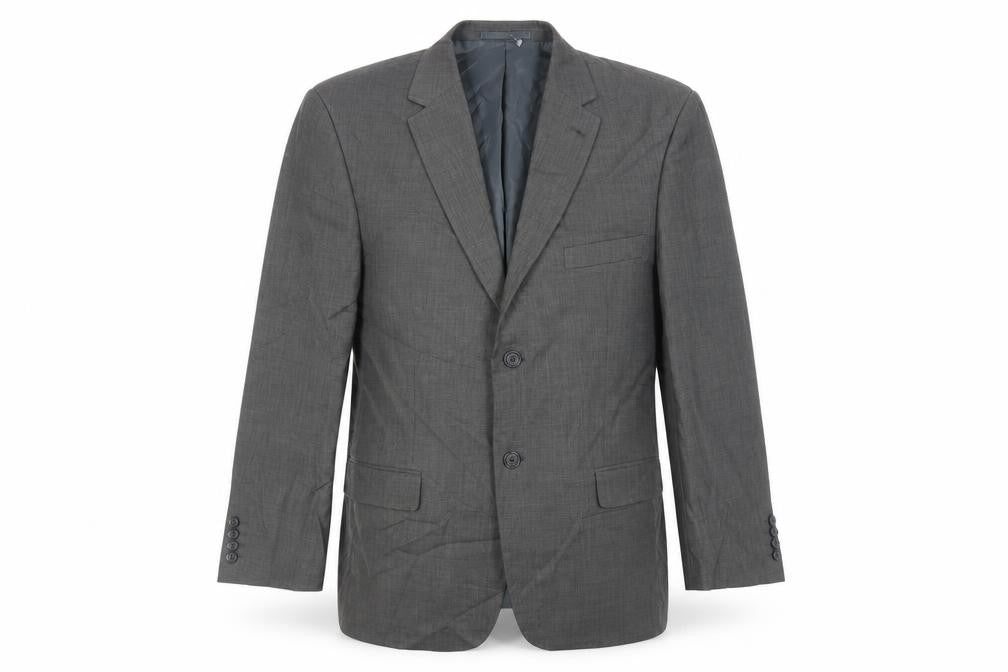 Greenwoods Mens Grey Polyester Jacket Suit Jacket Size 42 Regular