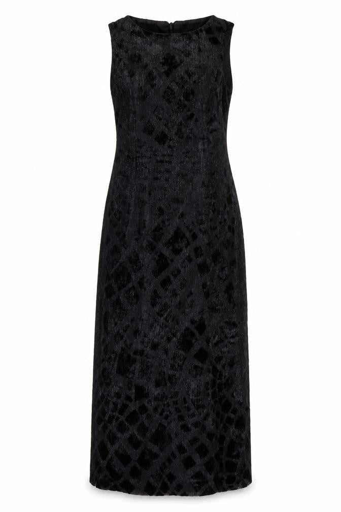 Michel Ambers Womens Black Polyester Blend Maxi Size 10 Round Neck Zip