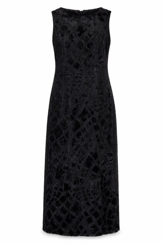 Michel Ambers Womens Black Polyester Blend Maxi Size 10 Round Neck Zip