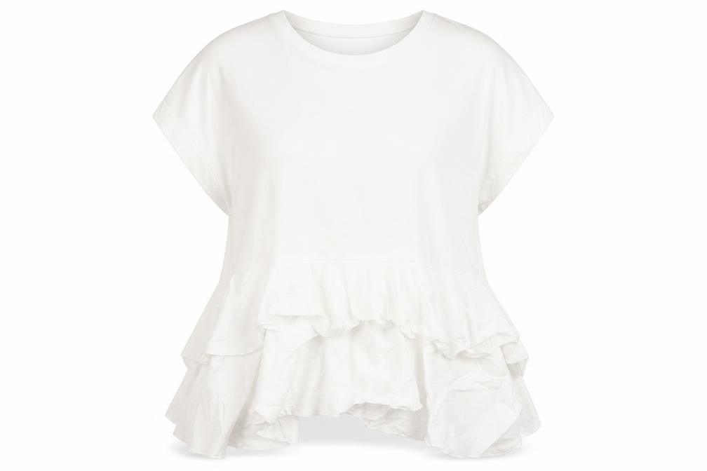 Zara Womens White 100% Cotton Tunic Blouse Size M Round Neck