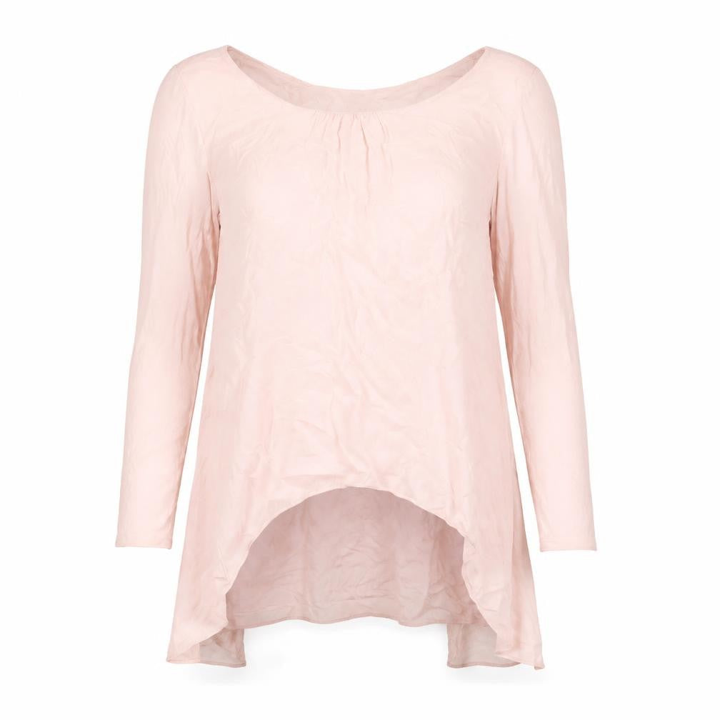 Phase Eight Womens Pink Polyester Blend Tunic Blouse Size 10 Boat Neck - Layered