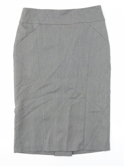 Additional front view of Principles women’s grey polyester straight & pencil skirt, size UK 14, zip - lined