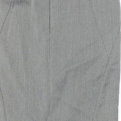 Brand and care label for Principles women’s grey polyester straight & pencil skirt, size UK 14, zip - lined