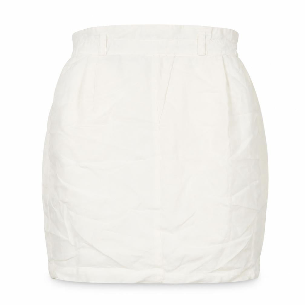 Zara Womens Ivory Acrylic Mini Skirt Size M Zip - Wrap front