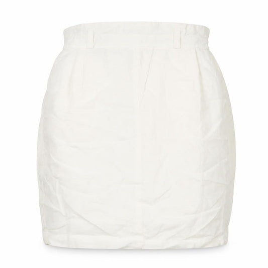 Zara Womens Ivory Acrylic Mini Skirt Size M Zip - Wrap front