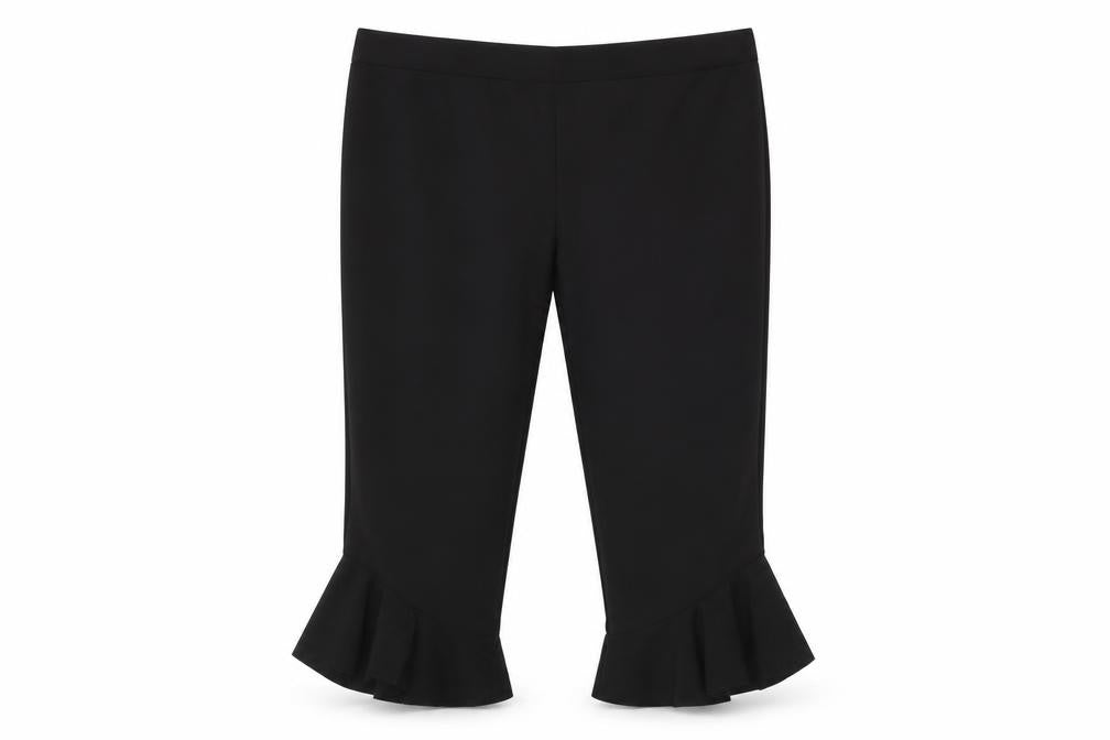 Quiz Womens Black Polyester Capri Trousers Size 16 L24 in Regular