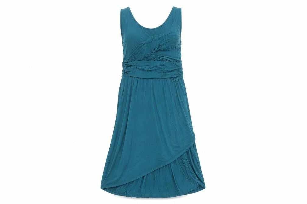 H&M Womens Blue Viscose A-Line Size M Scoop Neck