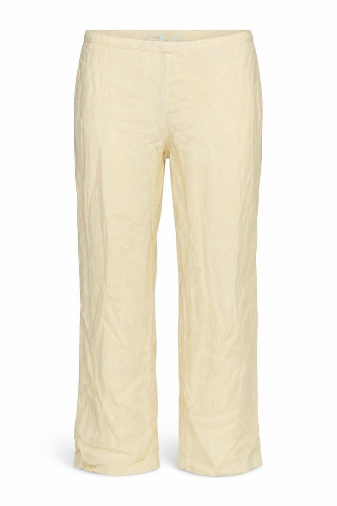 Samson Womens Yellow Linen Trousers Size L L27 in Regular