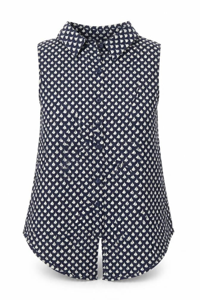 FOREVER 21 Womens Multicoloured Geometric Polyester Tunic Blouse Size S Collared