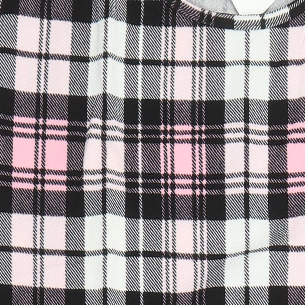 Kaaya Womens Multicoloured Check Polyester Pencil Dress Size 26 Round Neck