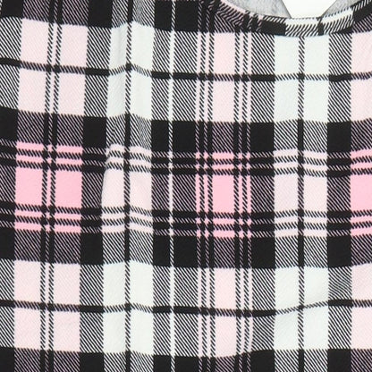 Kaaya Womens Multicoloured Check Polyester Mini Size 24 Round Neck
