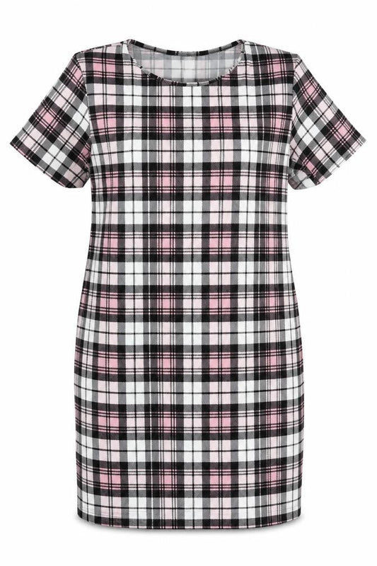 Kaaya Womens Multicoloured Check Polyester Pencil Dress Size 22 Round Neck