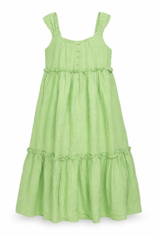 ASOS Womens Green Cotton A-Line Size 4 Round Neck Button