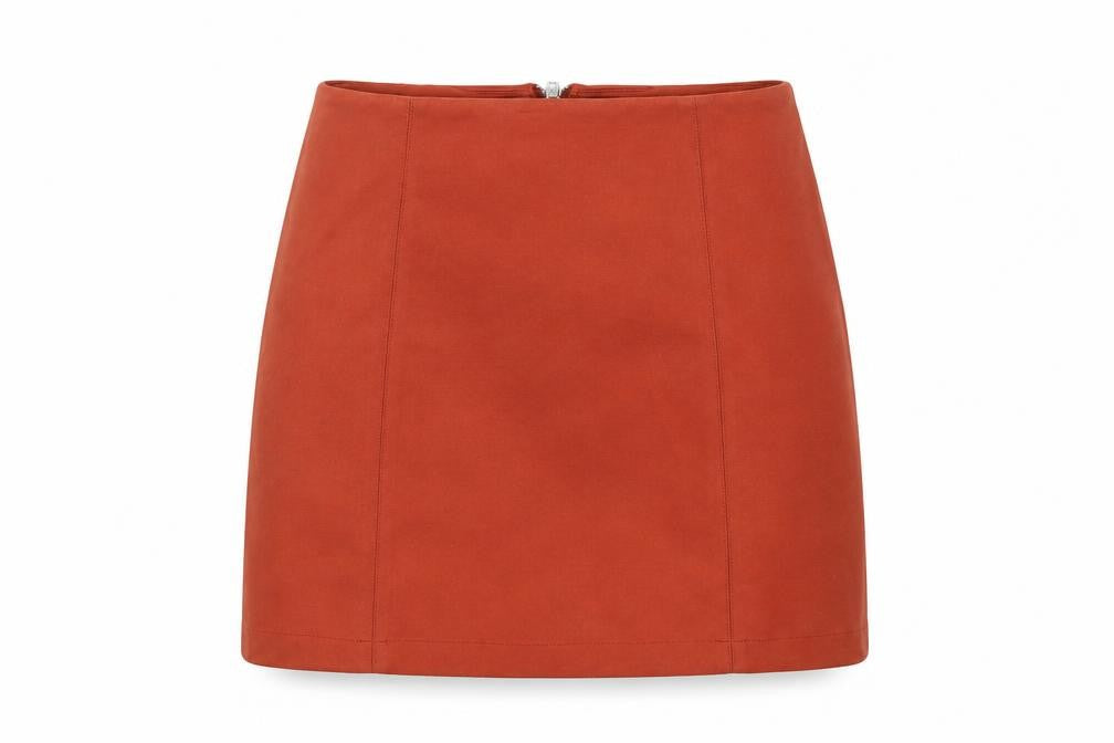 New Look Womens Red Polyester Mini Skirt Size 6 Zip