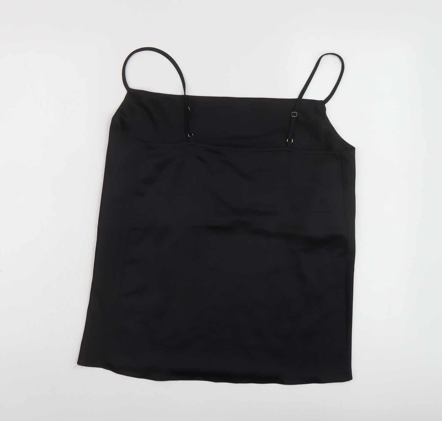 River Island Womens Black Polyester Basic Tank Size 8 Cowl Neck