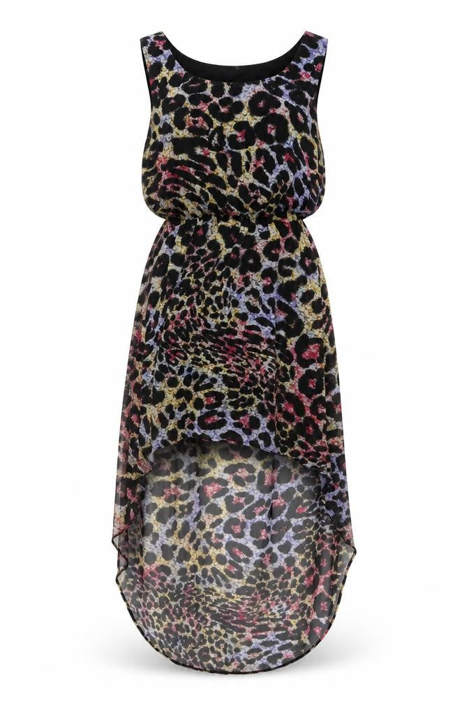 RRibbron Womens Multicoloured Animal Print Polyester A-Line Size 8 Round Neck Pullover