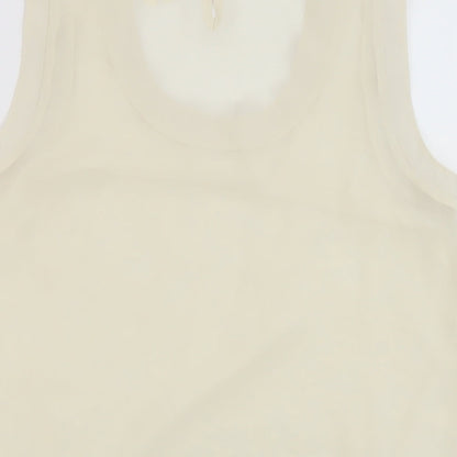 Next Womens Ivory Floral Polyester Basic Tank Size 10 Round Neck