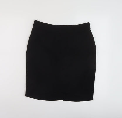 Therapy Womens Black Polyester A-Line Skirt Size 10 Zip