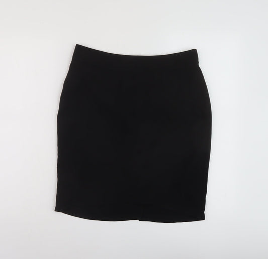 Therapy Womens Black Polyester A-Line Skirt Size 10 Zip