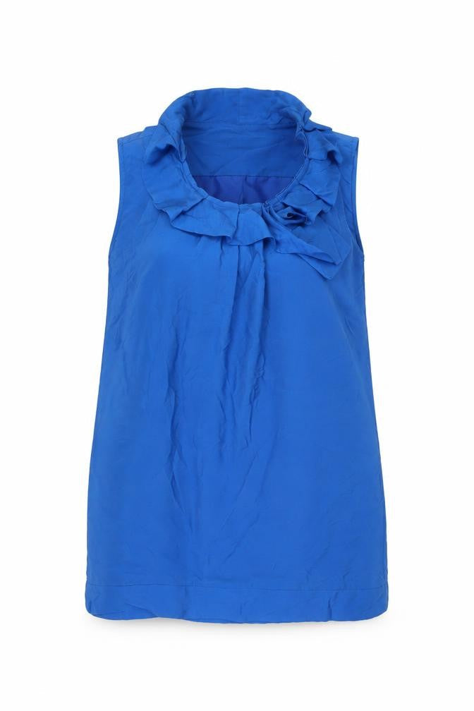 Savida Womens Blue Viscose A-Line Size 16 Scoop Neck Pullover