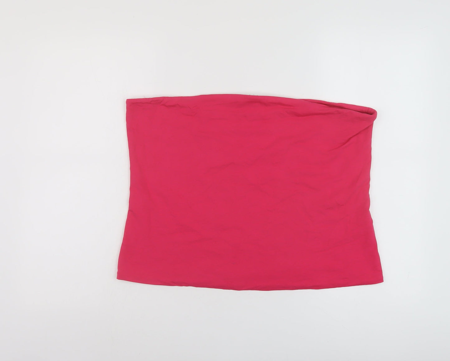 Marks and Spencer Womens Pink Polyester Cropped Tank Size XL Off the Shoulder