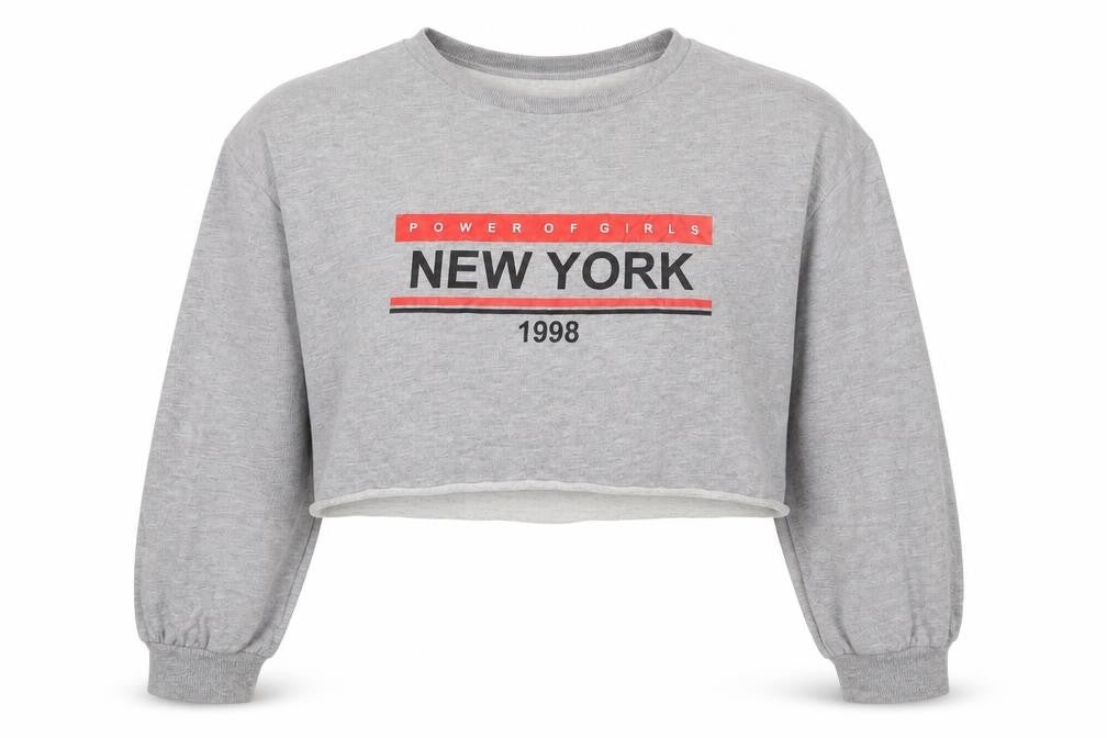 H&M Womens Grey Cotton Pullover Sweatshirt Size M Pullover - New York