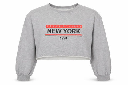 H&M Womens Grey Cotton Pullover Sweatshirt Size M Pullover - New York