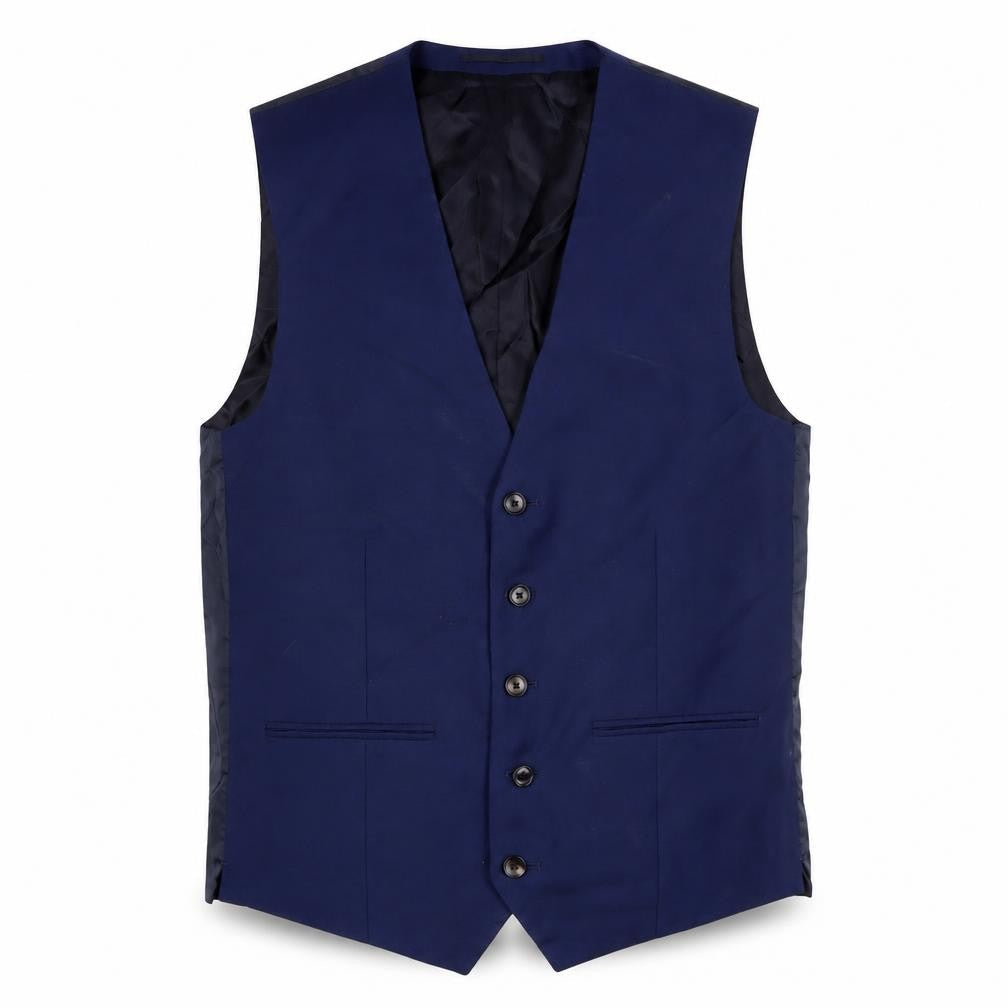 NEXT Mens Blue Wool Jacket Suit Waistcoat Size 38 Regular