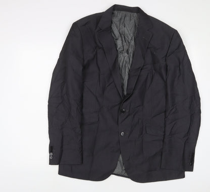 Additional front view of Autograph men’s grey polyester jacket suit jacket, size 44, regular